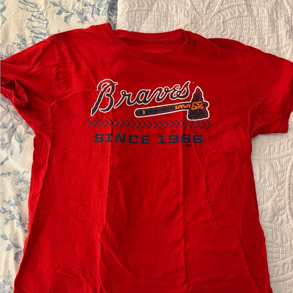 Red Short Sleeve Tee Atlanta Braves Since 1966
